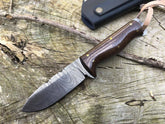 Damascus steel skinner knife hunting knife