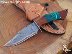 Copper Damascus Knife by Ansari Forge Now on Sale.