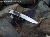 D2 Steel, Stag Antler Handle copy of Loveless Knife.