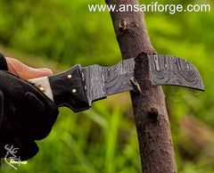 Lineman hawkbill knife full tang blade.