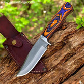 Hawkeye Hunter Deer Hunting Knife with Leather Sheath.