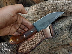 Traditional Cowboy Knife, hand-forged 5160 high carbon steel blade, rosewood handle.