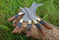Professional 5 Piece Damascus Chef Knife Set