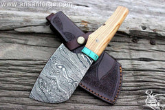 Custom handmade Damascus steel chef knife / Chopper , Cleaver