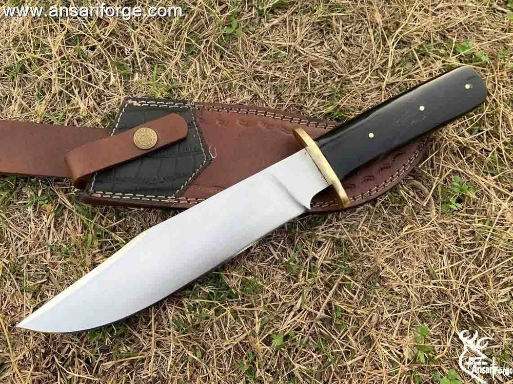Handmade D2 Steel Bowie Knife With Sheath .