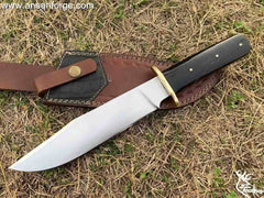 Handmade D2 Steel Bowie Knife With Sheath .