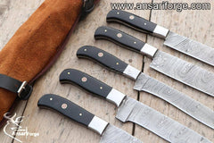 Chef knife set best japanese Damascus steel 5 pc kitchen knife set