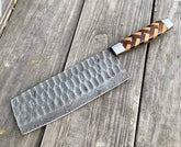 Beautiful handmade Damascus steel cleaver Knife.