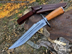 Damascus steel hunting knife - Black Friday Sale
