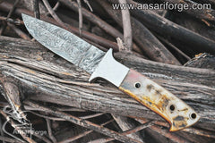 Custom made Damascus hunting knife - Black Friday Deal