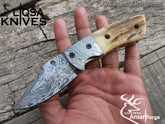 Damascus steel pocket knife - Folding knife