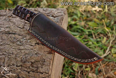 Damascus steel custom made skinner
