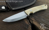 Custom made forged 420J2 steel bushcraft knife