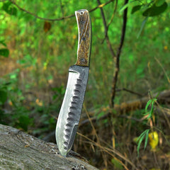 Hand forge high carbon steel full tang hunting knife