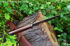 Handmade Damascus Fixed Blade Bowie Hunting Knife