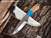 Hand Engraved Knife For Dad, Son & Men with D2 Steel Mirror Polished Blade