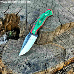 Hand forged cowboy knife with sheath