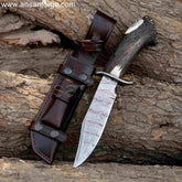 12 Inch Hand Forged Damascus Custom Bowie Knife