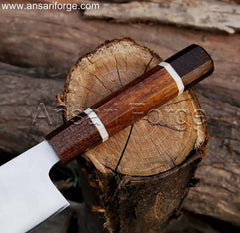 Shun Nakiri Knife - Ergonomic Rosewood Handle with Micarta Bolsters