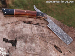 Handmade Forged Damascus Steel Straight Razor Shaving Razor For Men