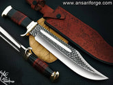 Custom Handmade Crocodile Dundee Bowie knife 17" new look, D2 tool steel, Bowie knife with leather cover, Valentine's Day Gift, Groomsmen Gift, Gift for men USA