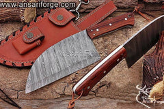 Custom handmade Damascus chopper - New year sale