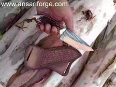 Sambar Stag handle knife with full tang construction and 60 HRC steel.
