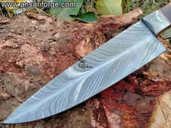 Professional Damascus Chefs Knife, 526-layers Handmade 8" Damascus Chef Knife, Feather Pattern Super Steel Core , Black Friday Gift