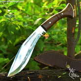 Kukri Knife For Sale - Ansari Forge Custom Hand-Forged 5160 High Carbon Steel With Sheath
