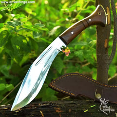 Kukri Knife For Sale - Ansari Forge Custom Hand-Forged 5160 High Carbon Steel With Sheath