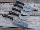 Handmade Damascus Chef Knives Set of 5