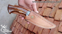 Hunting Knife Handmade Damascus Steel Hunting Camping Knife