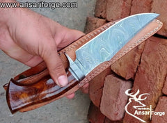 Hunting Knife Handmade Damascus Steel Hunting Camping Knife