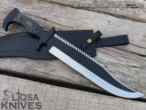 Custom made rail road Bowie 20 " inches long Bowie knife