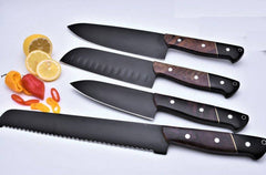 Stainless steel handmade Chef knife Set Kitchen knife set Black coated