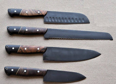 Stainless steel handmade Chef knife Set Kitchen knife set Black coated