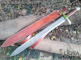 Custom handmade Damascus steel Viking sword