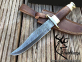Damascus steel handmade beautiful hunting Bowie knife