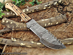 Damascus steel handmade tracker knife hunting knife