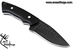 Custom handmade D2 tool steel bush craft Skinner knife/hunting knife powder coated