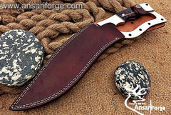 Custom made D2 steel D guard Bowie knife