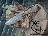 Damascus steel handmade forged skinner knife