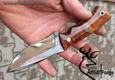 Handmade beautiful D2 tool steel hunting knife skinner.