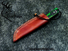 Carbon steel beautiful powder coated hunting knife with sheath