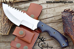 High Carbon Steel Handmade Tracker Knife, Hunting Survival Knife