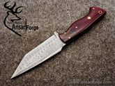 Damascus steel tanto blade hunting knife