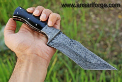 Handmade Damascus steel tanto blade hunting knife