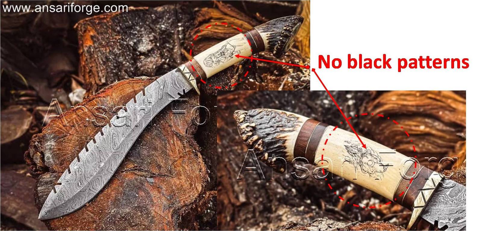 Damascus Kukri Knife - Custom Order