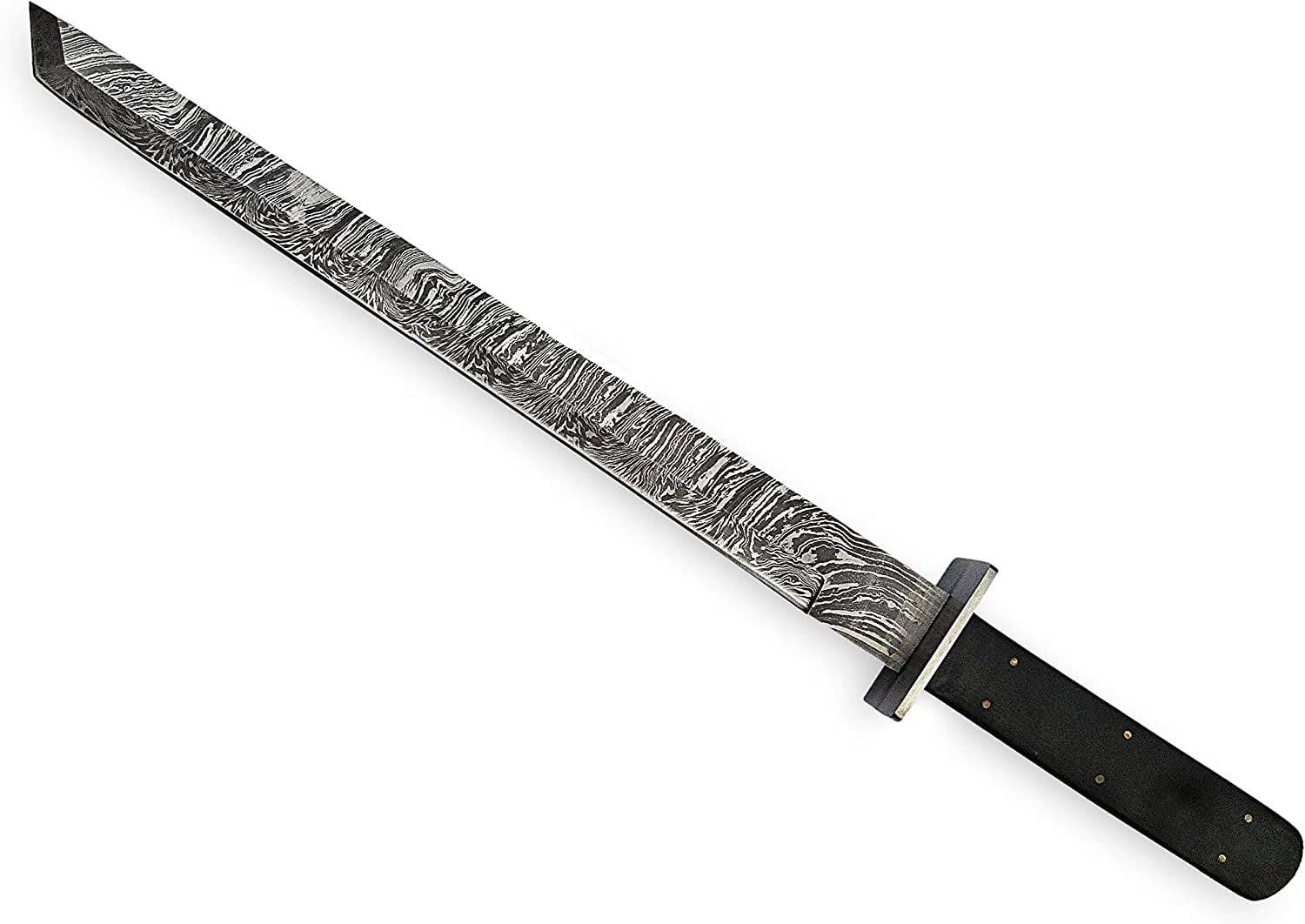 Damascus steel handmade tanto blade machete knife