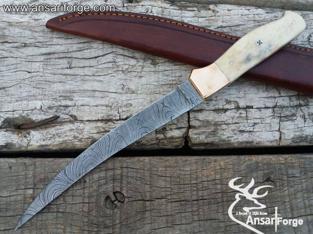 Best fillet knife with Damascus steel flexible blade.